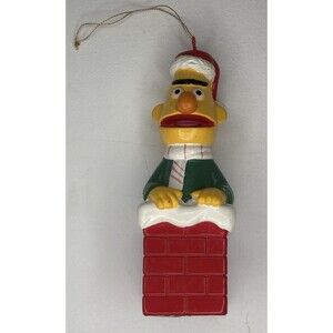 Vtg Sesame Street Christmas Ornament Bert In The Chimney